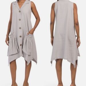 For Cynthia Light Gray Sleeveless Dress